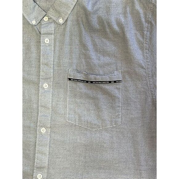 Vans Men's 2XL Gray Short Sleeve Button-Up Shirt Casual Collared - Picture 3 of 4